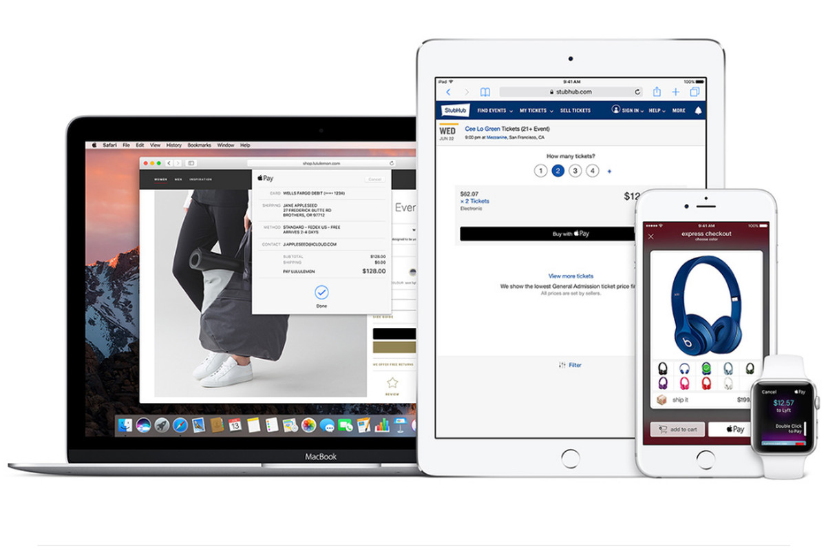 Computer monitor, tab, phone and iwatch.